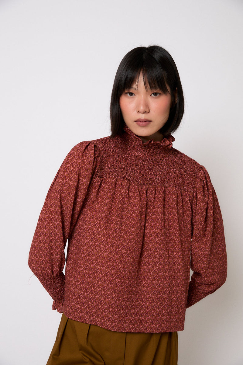 Blouse Nid D'Abeille Tapir Ocre