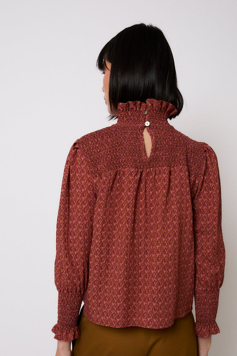 Blouse Nid D'Abeille Tapir Ocre