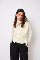 Pull Foulard Maille Écru