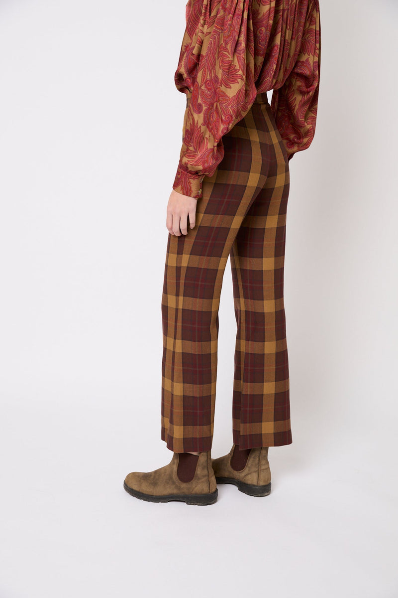Pantalon Eighties Madras Marron