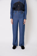 Pantalon Cuca Tencel Bleu
