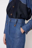 Pantalon Cuca Tencel Bleu
