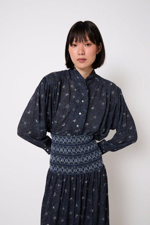 Blouse Catalina Fleuri Bleu