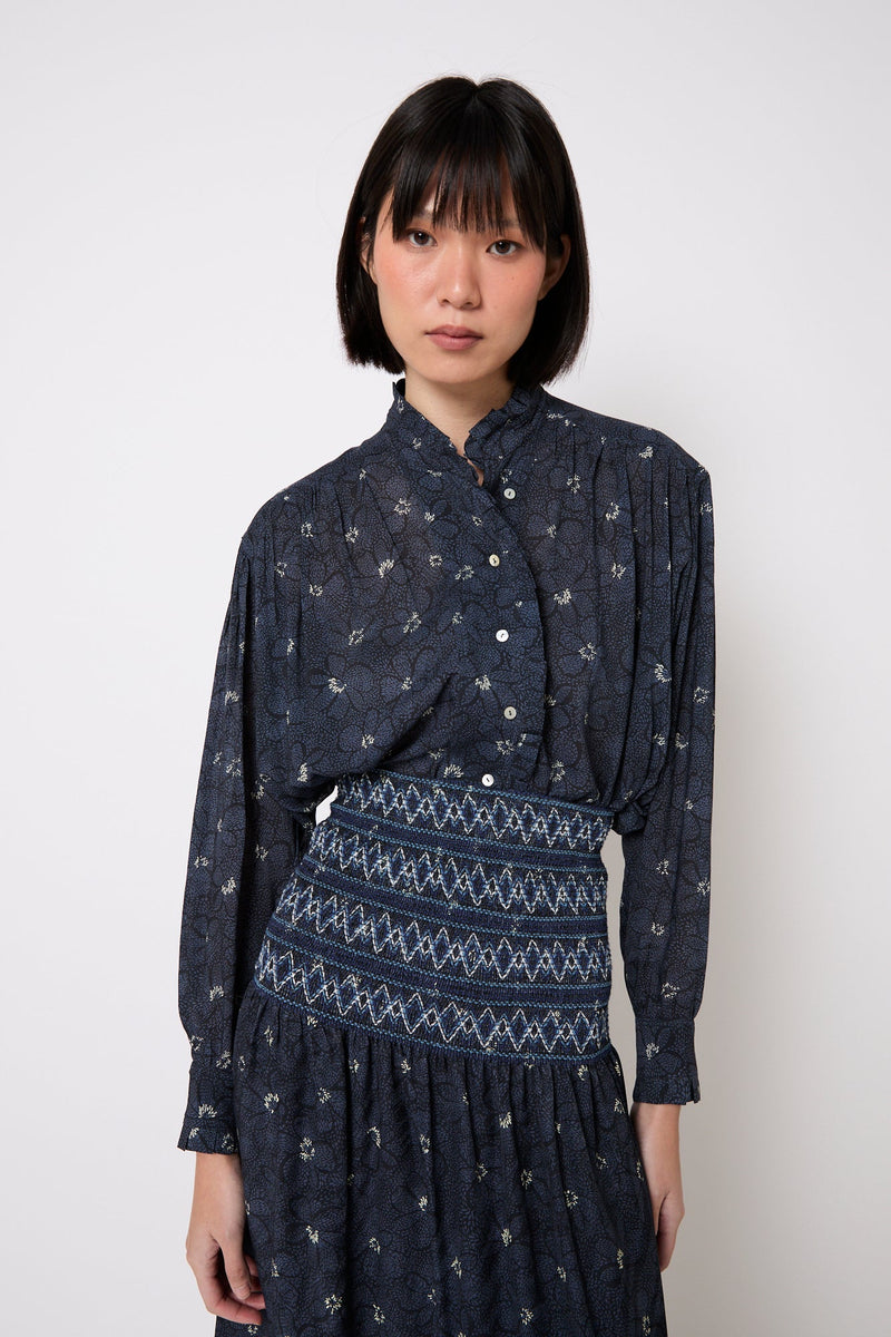 Blouse Catalina Fleuri Bleu
