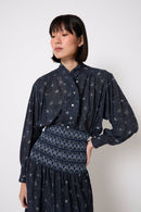 Blouse Catalina Fleuri Bleu