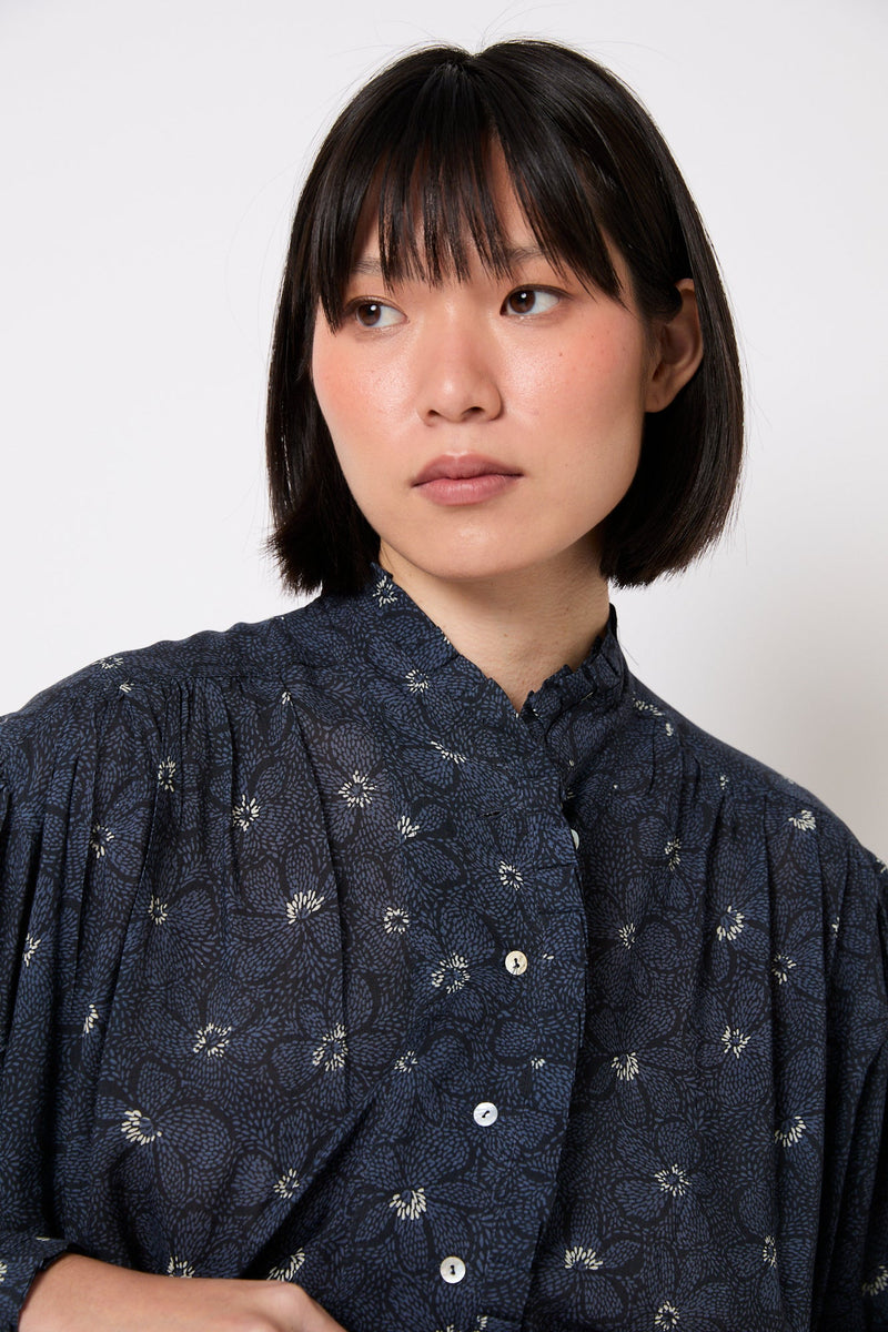 Blouse Catalina Fleuri Bleu