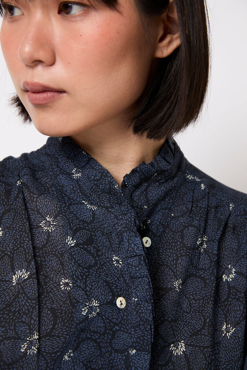 Blouse Catalina Fleuri Bleu