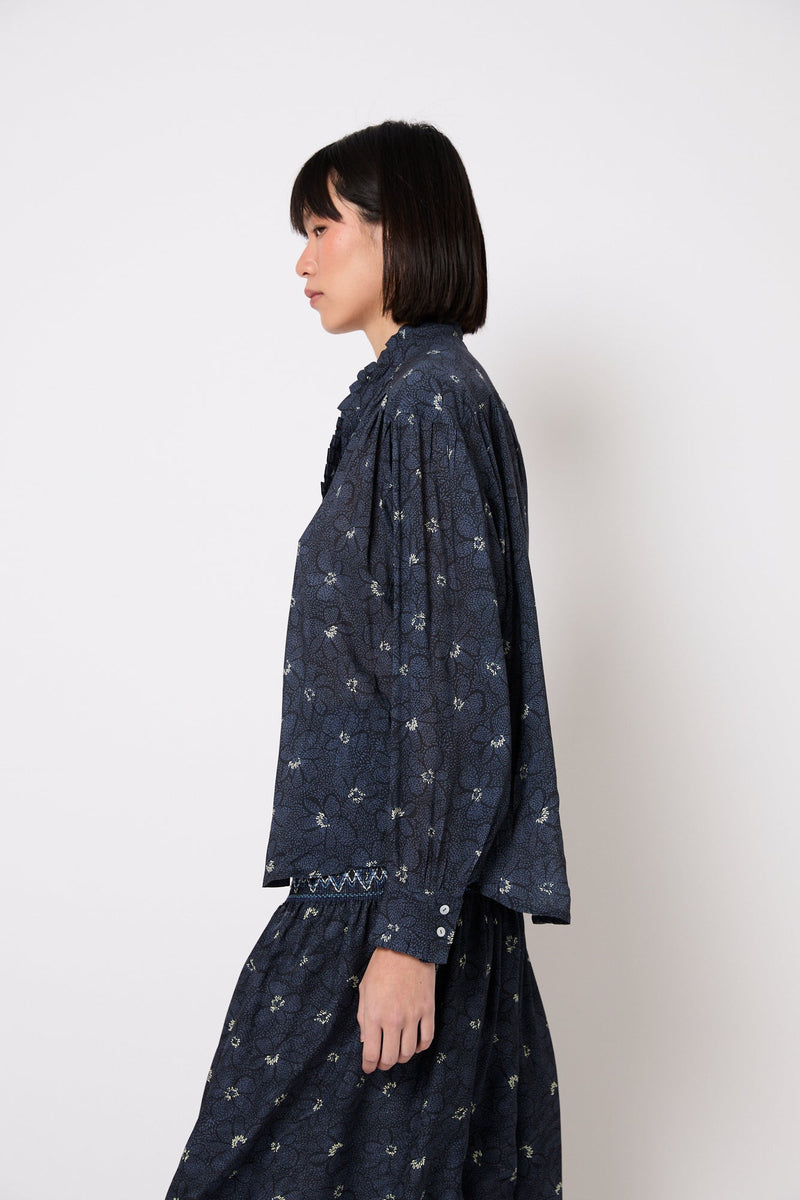Blouse Catalina Fleuri Bleu