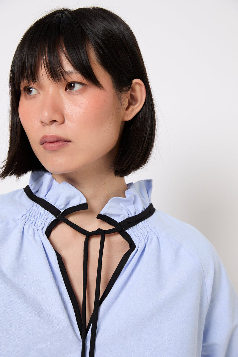 Blouse Maria Oxford Bleu