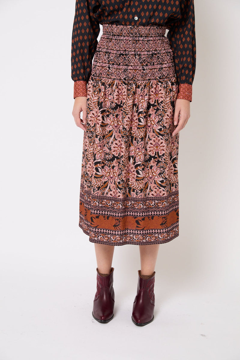 Jupe Nid D'Abeille Grecque Camel