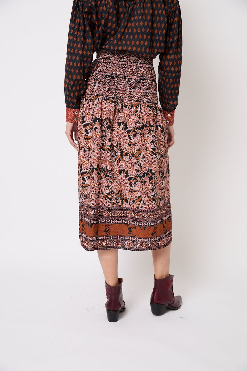 Jupe Nid D'Abeille Grecque Camel