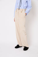 Pantalon Cuca Velours Côtelé Écru
