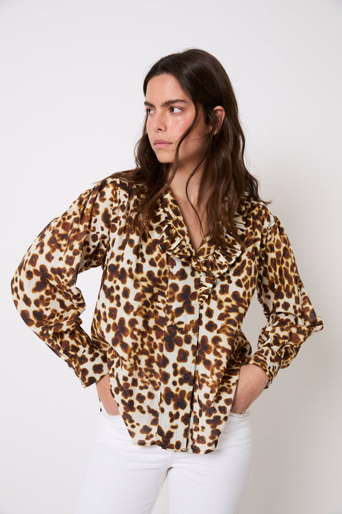 Blouse Maribel Tache Marron
