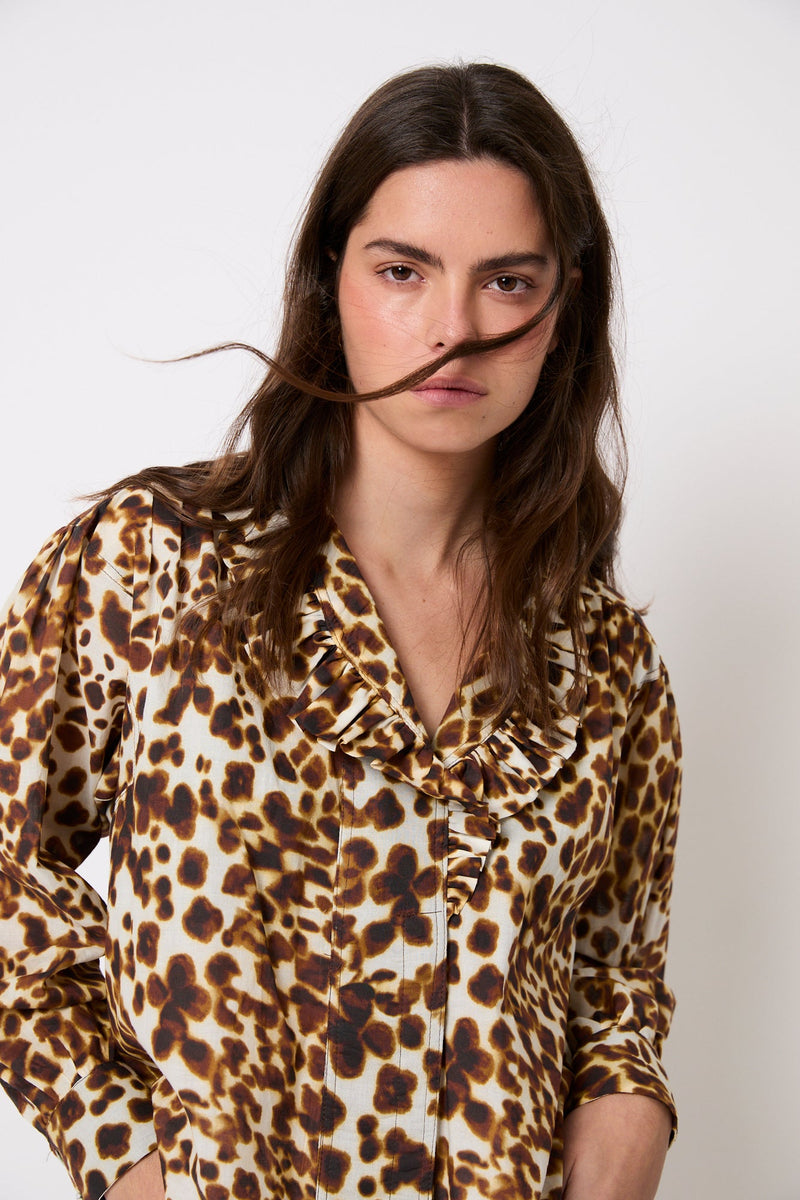 Blouse Maribel Tache Marron