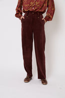Pantalon Cuca Velours Côtelé Marron