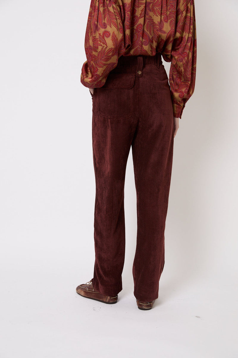Pantalon Cuca Velours Côtelé Marron