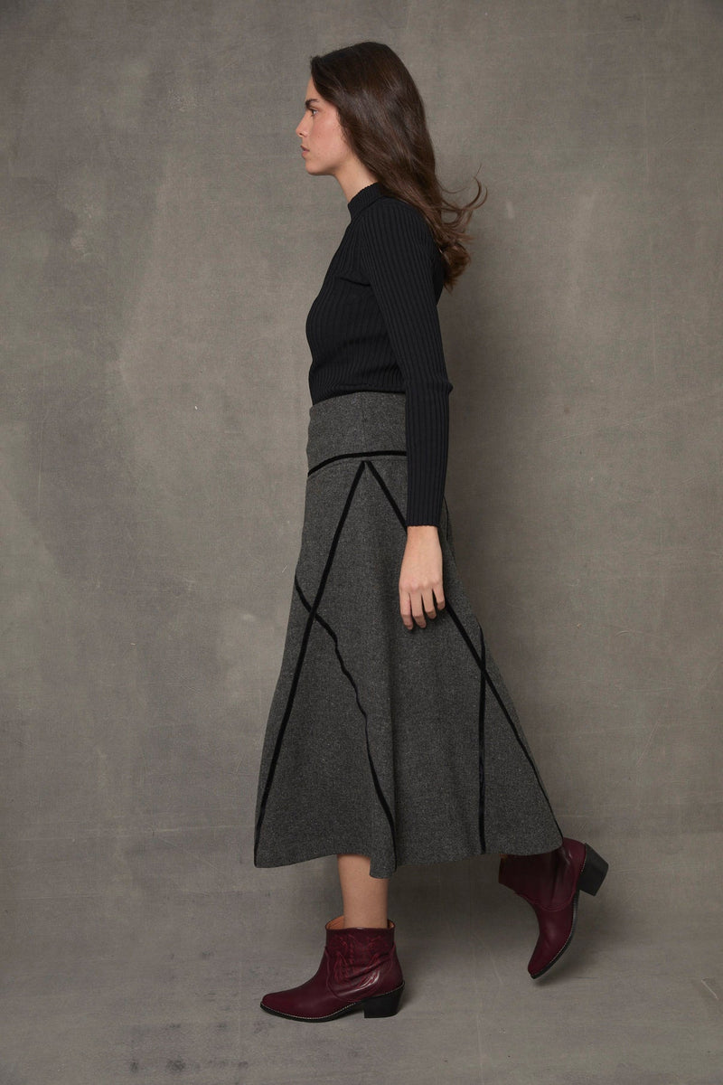 Jupe Losange Shetland Anthracite