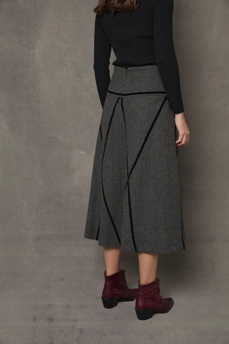 Jupe Losange Shetland Anthracite