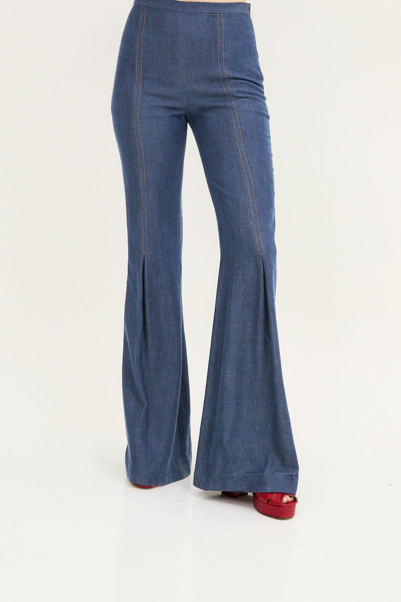 Pantalon Icon Tencel Bleu