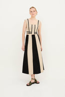 Jupe Rubans Coton Beige
