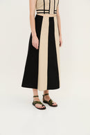Jupe Rubans Coton Beige
