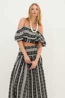 Top Carmen Bordures Noir