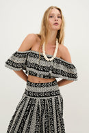 Top Carmen Bordures Noir