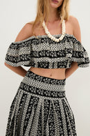 Top Carmen Bordures Noir