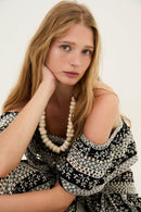 Top Carmen Bordures Noir