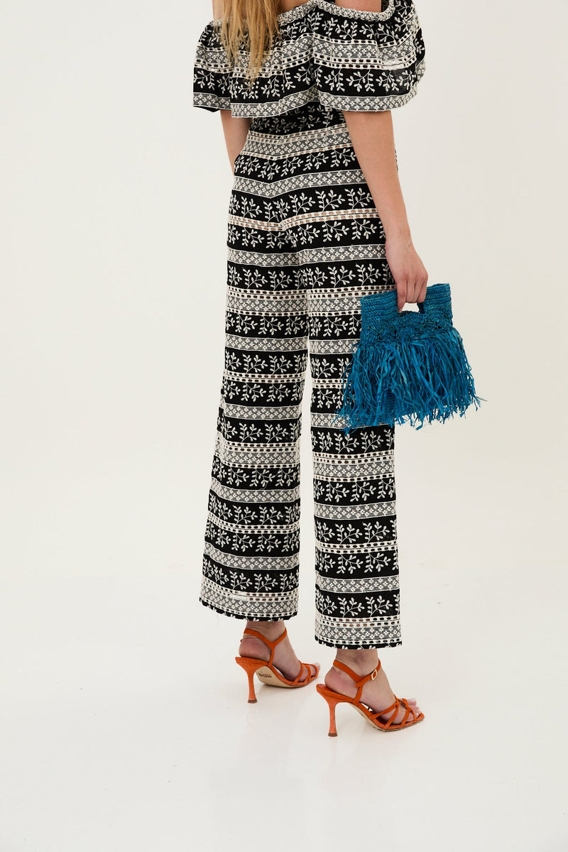 Pantalon Bruno Bordures Noir
