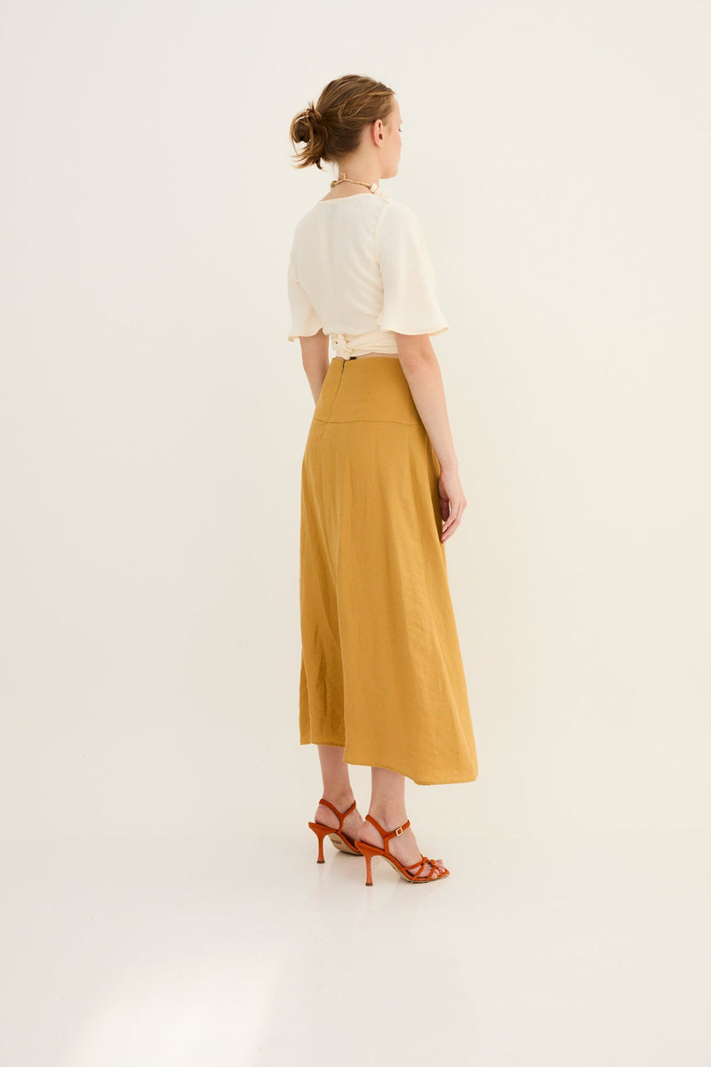 Blouse Éventail Jade Écru