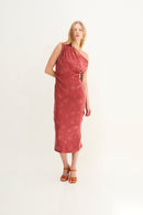 Robe Sanon Palmes Sienne