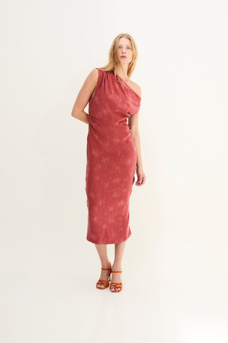 Robe Sanon Palmes Sienne