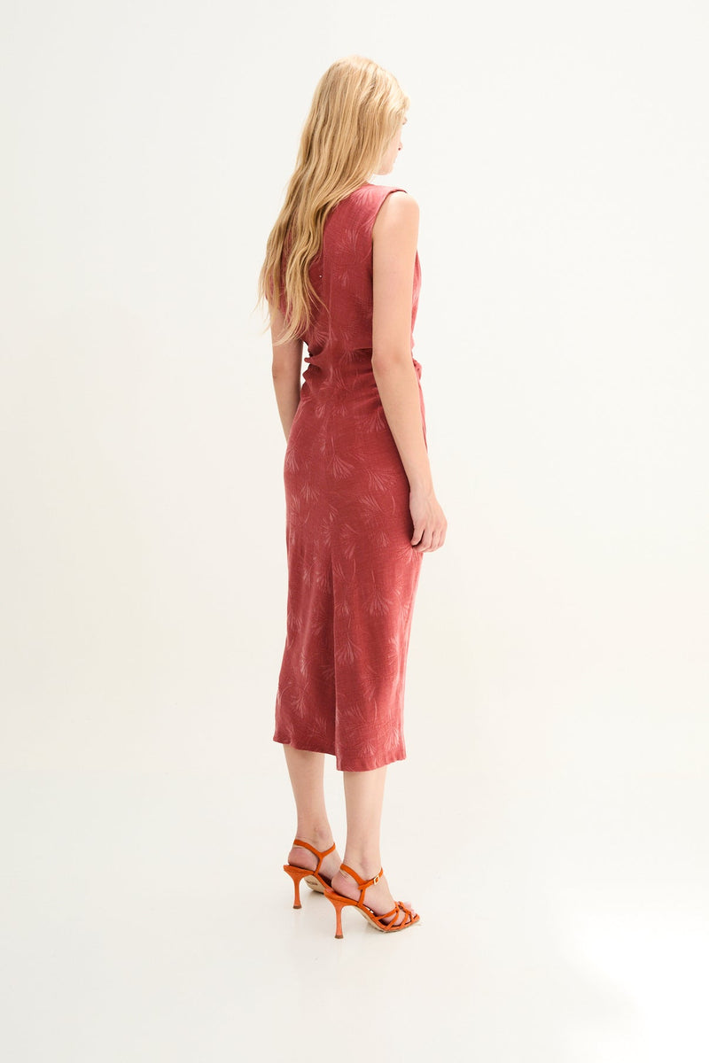 Robe Sanon Palmes Sienne