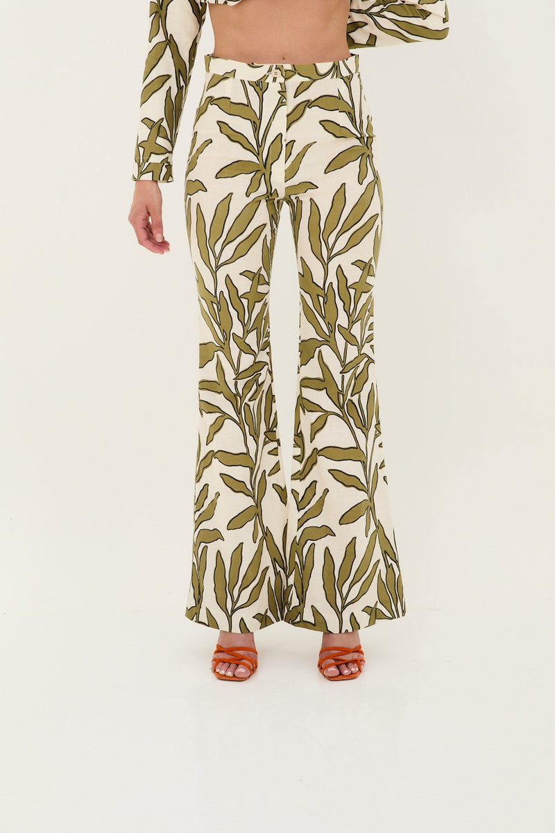 Pantalon Eighties Branches Vert