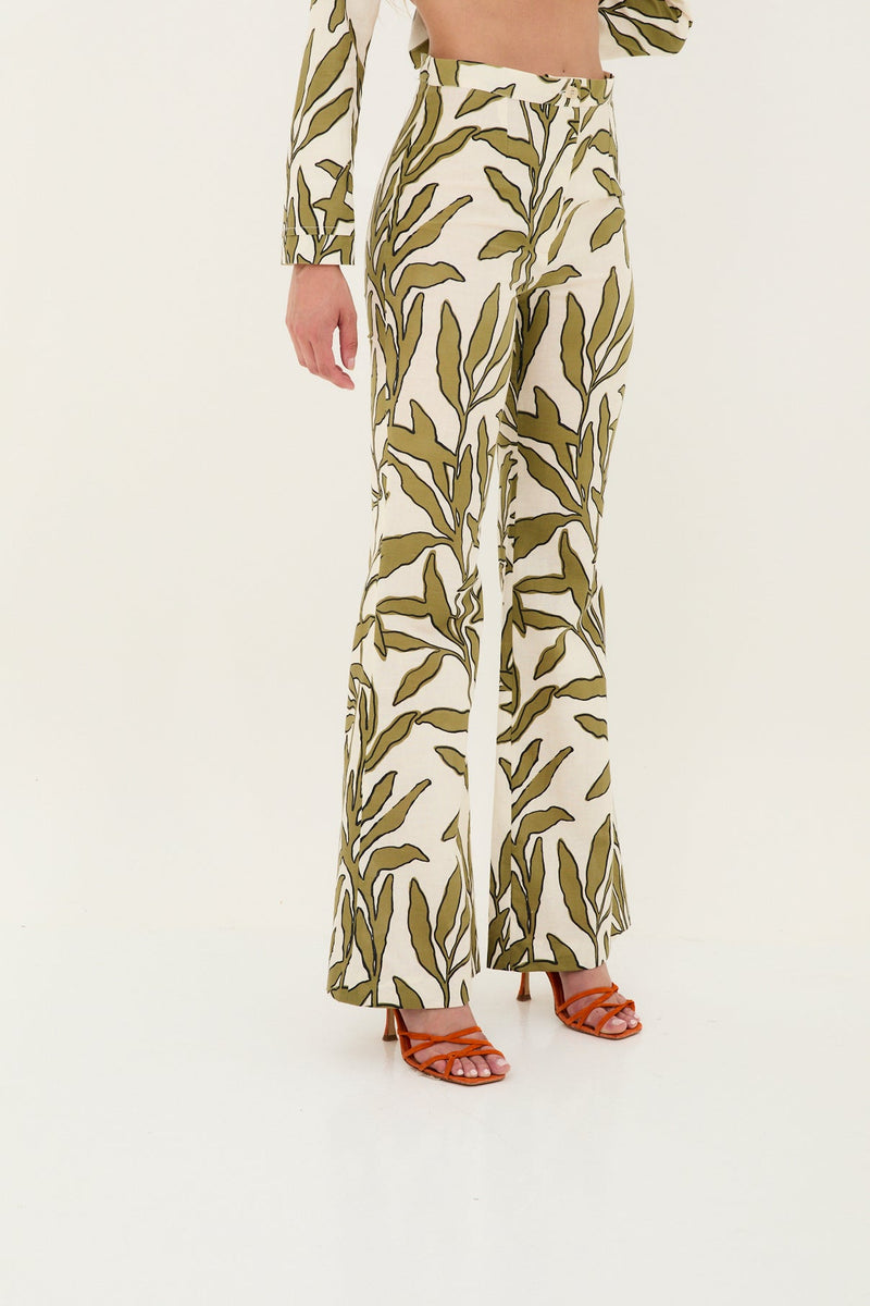 Pantalon Eighties Branches Vert