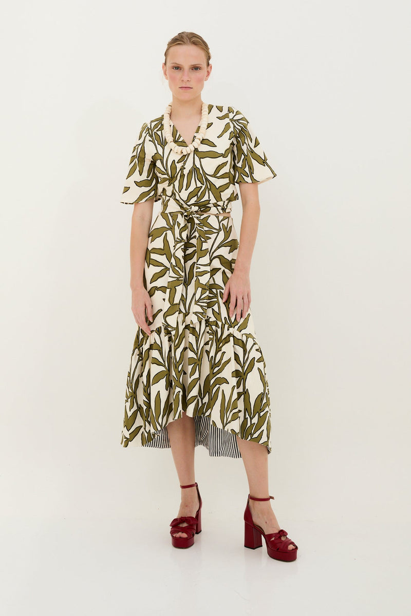 Blouse Éventail Branches Vert