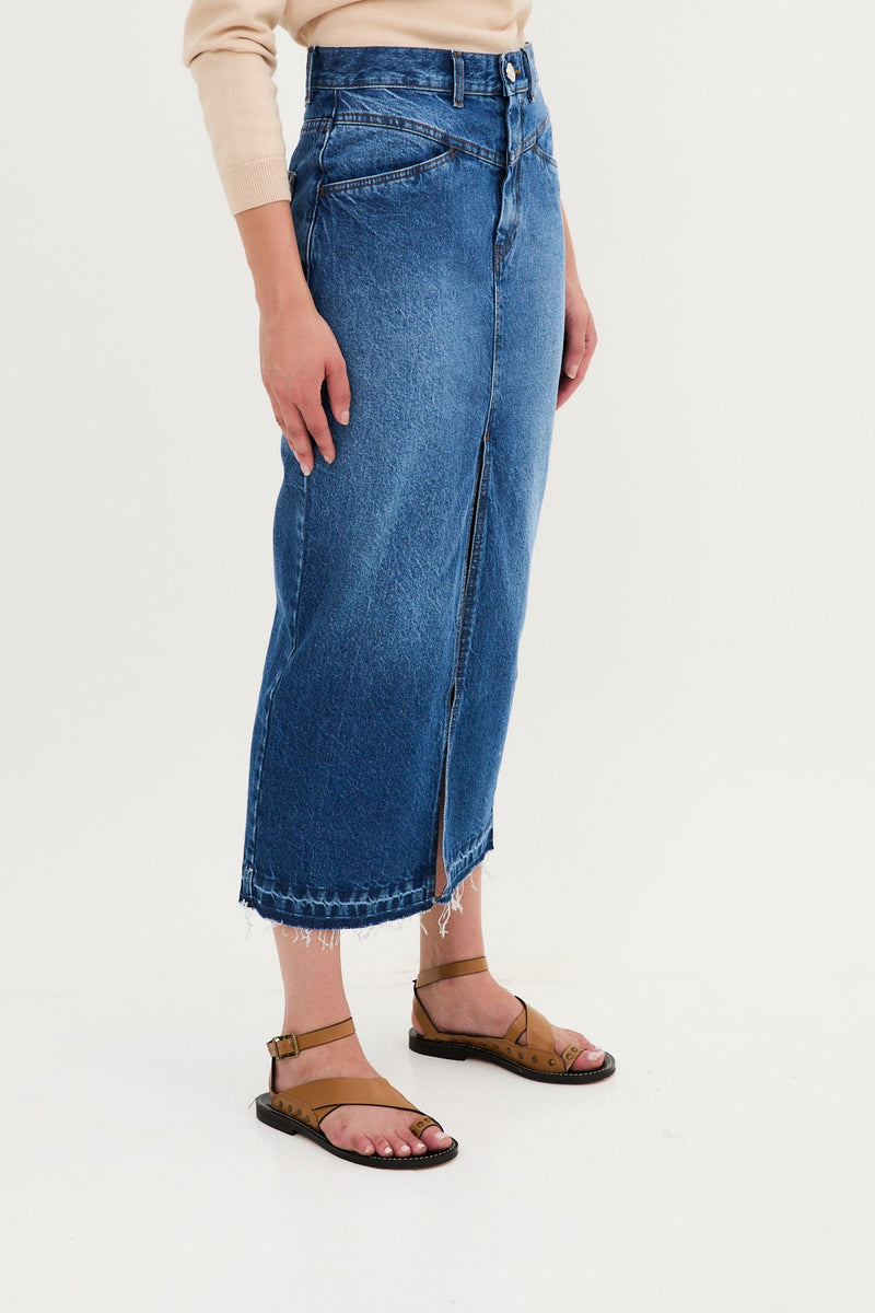 Jupe Corset Denim Bleu