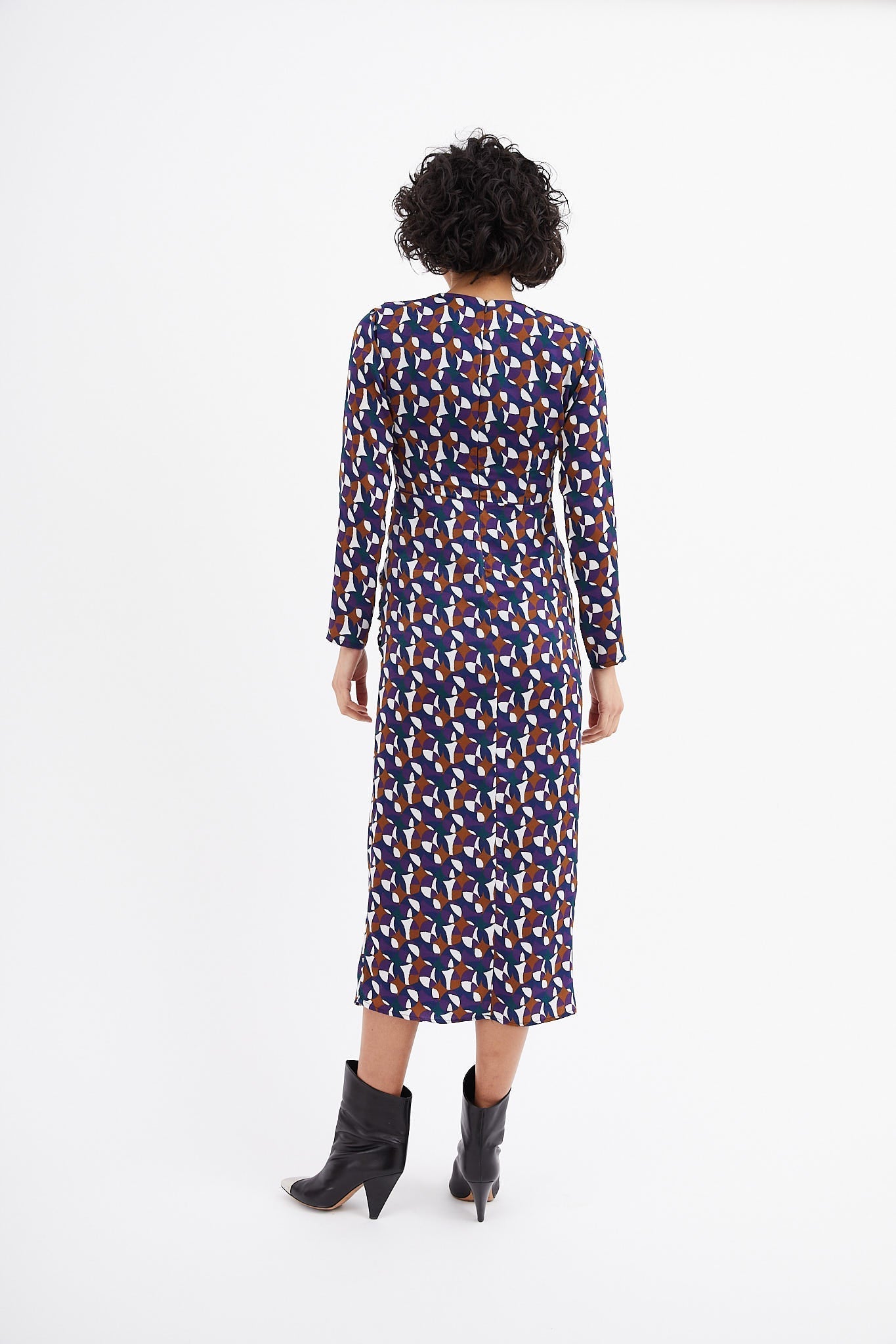 Vestido Beky Midi Circo Morado