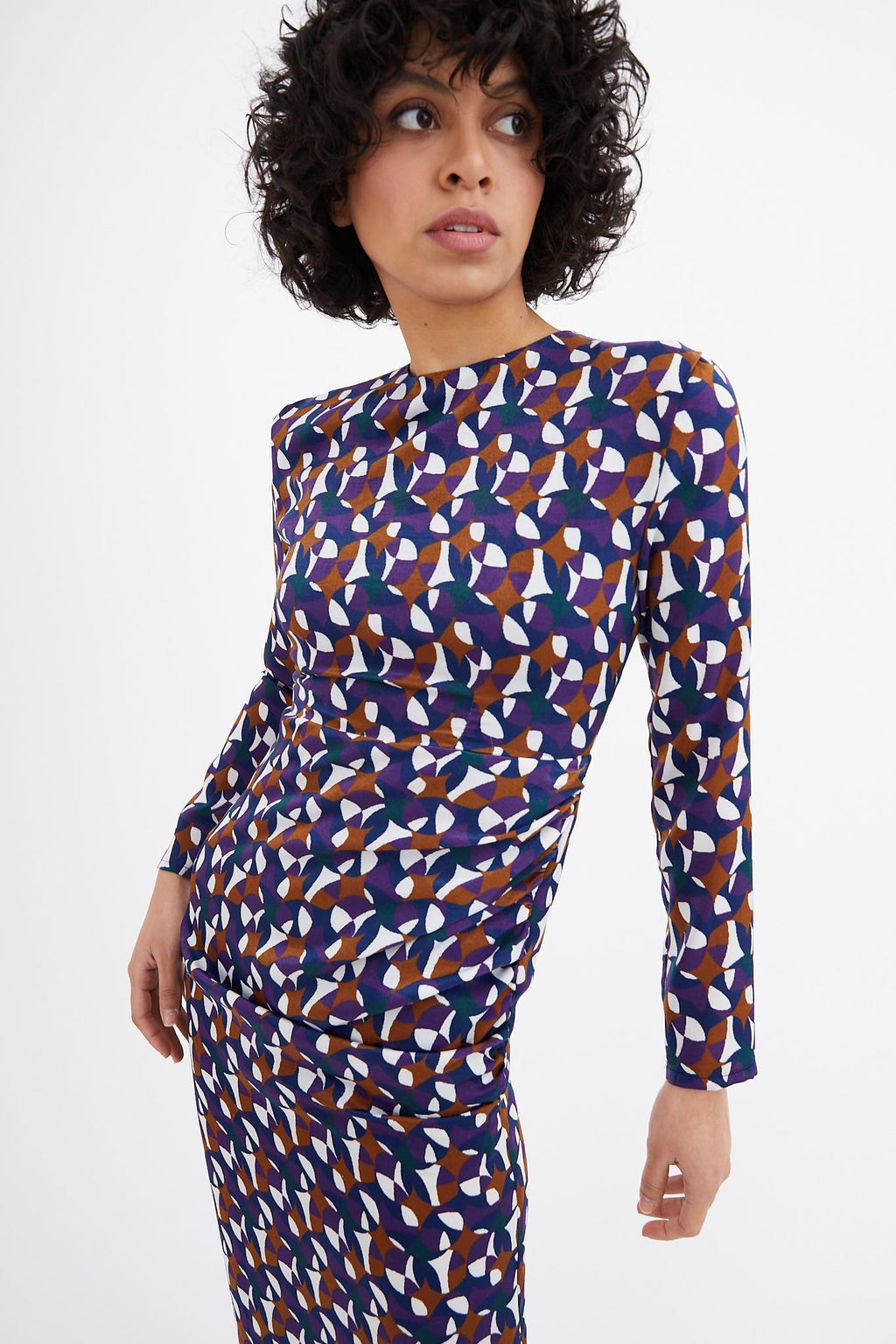 Vestido Beky Midi Circo Morado