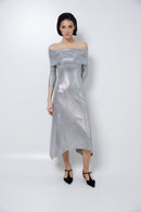 Robe Gilda Maille Argenté