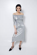 Robe Gilda Maille Argenté