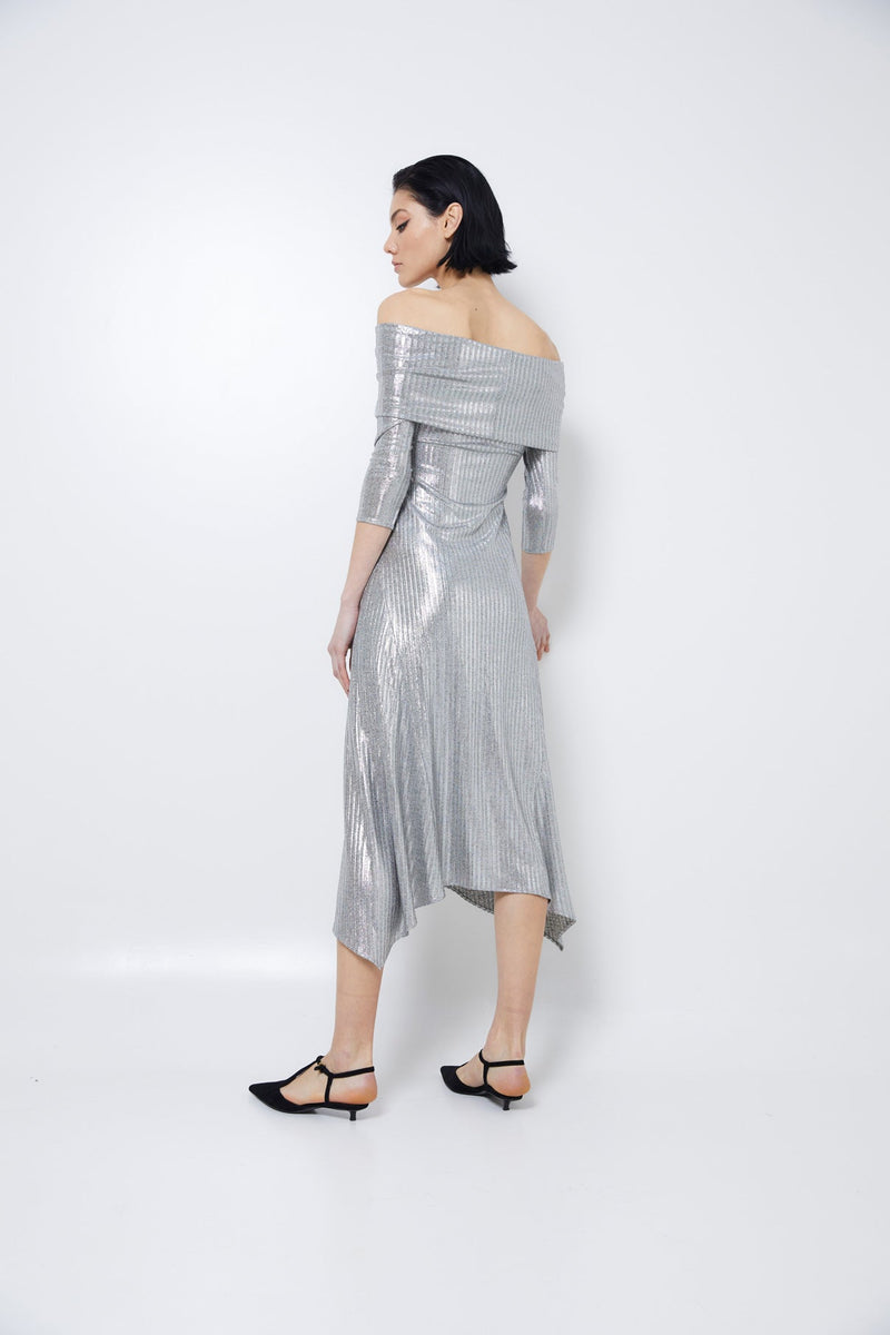 Robe Gilda Maille Argenté