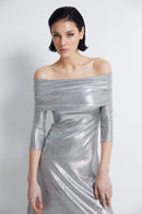 Robe Gilda Maille Argenté