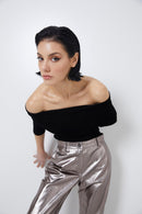 Top Giorgia Velours Noir