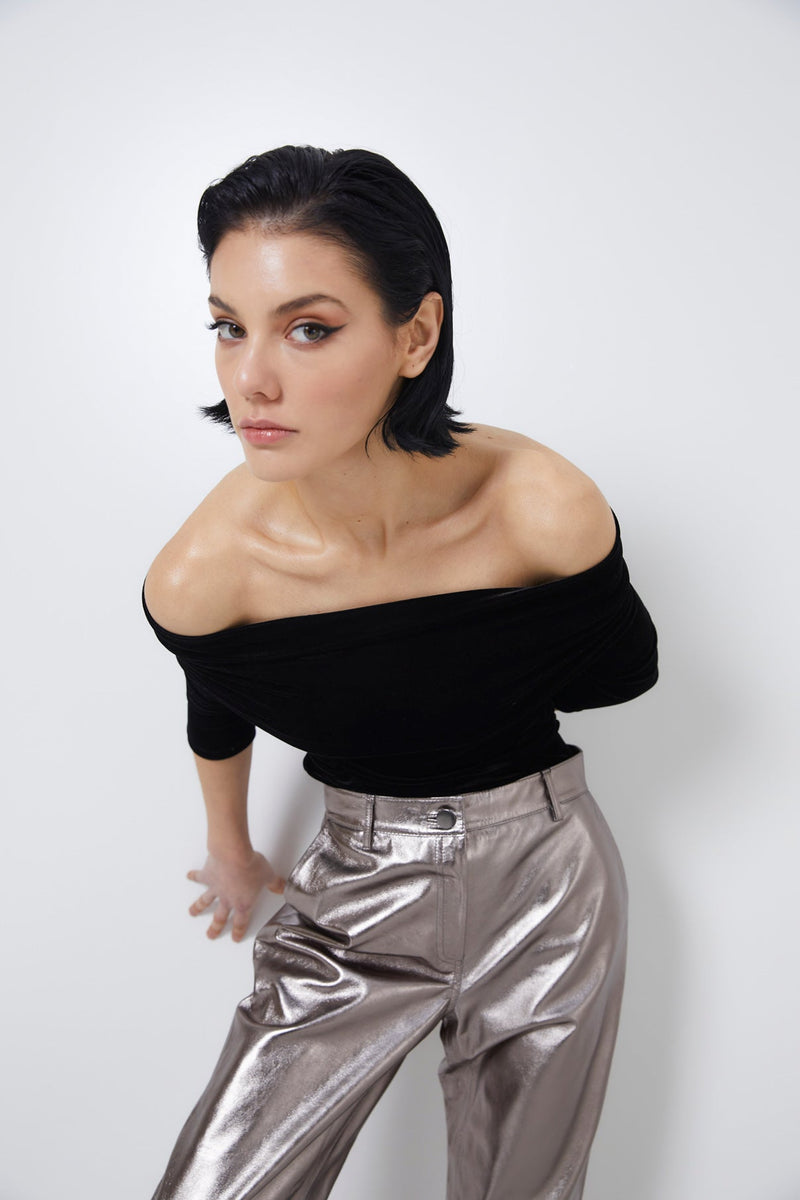 Top Giorgia Velours Noir
