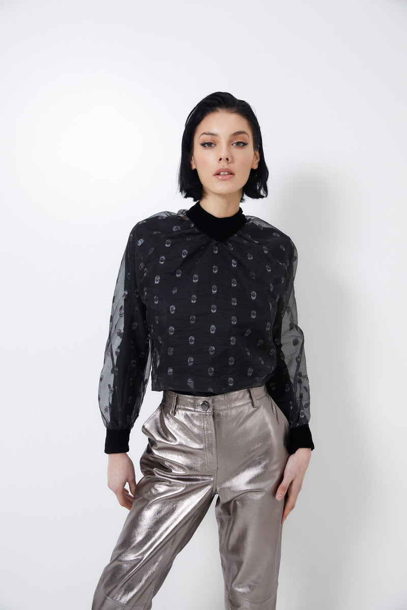 Blouse Lali Plumetis Argent