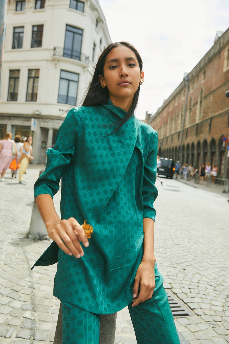 Tunique Clotilde Carreaux Vert