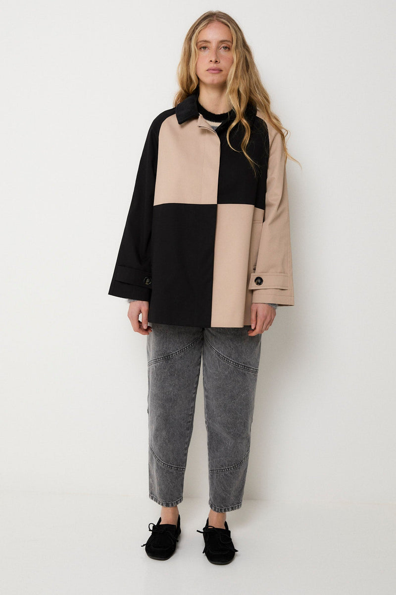 Veste Damier Trench Beige
