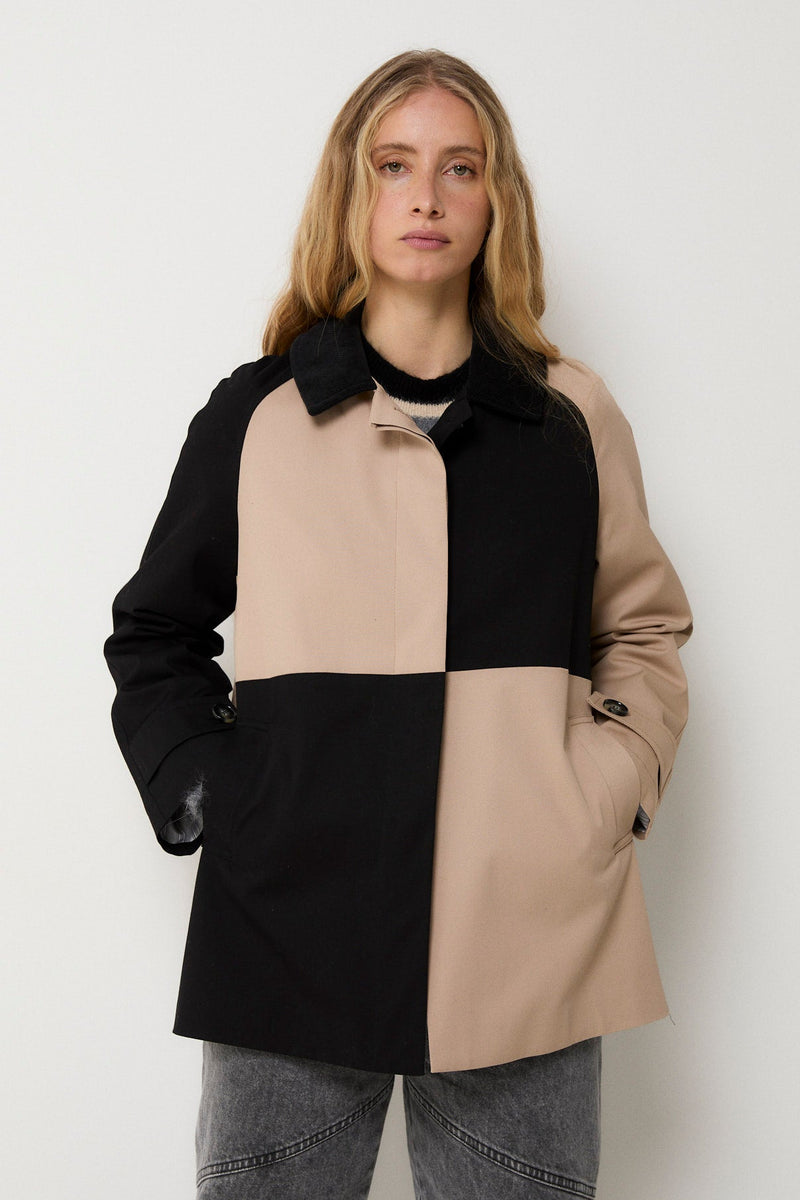 Veste Damier Trench Beige